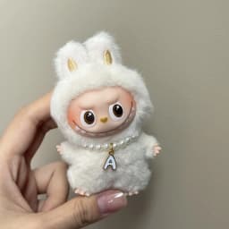 For Mini Labubu Pendant Accessories Letter Pearl Necklace For 4.0 Labubu Pin for Love Series Doll Accessories Dolls' Decoration