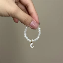 For Mini Labubu Pendant Accessories Letter Pearl Necklace For 4.0 Labubu Pin for Love Series Doll Accessories Dolls' Decoration