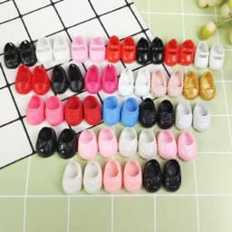 1 pairs Fashion Doll Shoes Boots PVC Cute Dolls Stand Other Accessories 10 Styles General-Purpose Doll Body Shoes for 17cm Dolls