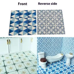 1:12 Dollhouse Miniature Wooden Floor Model Square Wallpaper Bathroom Living Room Decoration Toys Doll House Accessories