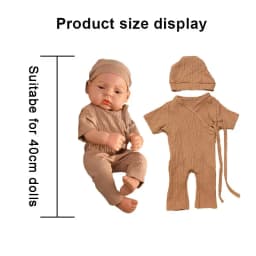 Doll Clothes for 16inch Reborn Baby Doll Sweater Outfits Set for 40cm Dolls Lovely Doll Clothes Accessories Girls Birthday Gifts