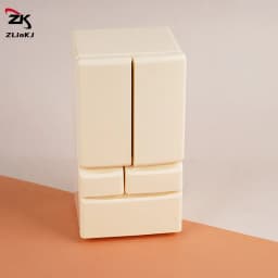 (ZYDD01) 1Pcs 1/12 Dollhouse Mini Refrigerator Model White/Pink/Blue Miniature Food Play Kitchen Scene Pocket Furniture Toy