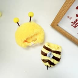 10cm Mini Labubu 4.0 Doll Clothes 4th-Gen Cute Bee & Dinosaur Baby Outfit Set Accessories for Mini Labubu