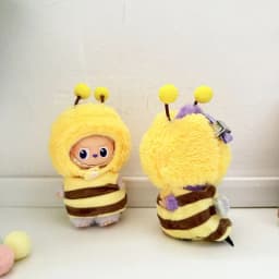 10cm Mini Labubu 4.0 Doll Clothes 4th-Gen Cute Bee & Dinosaur Baby Outfit Set Accessories for Mini Labubu