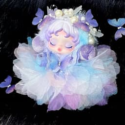 For Cloth Skullpanda Light Weaving Garden Exquisite Purple Butterfly Dress set Flower Headband Vinyl Doll Clothes Accessories