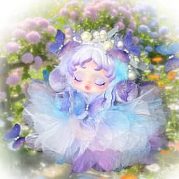For Cloth Skullpanda Light Weaving Garden Exquisite Purple Butterfly Dress set Flower Headband Vinyl Doll Clothes Accessories