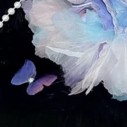 For Cloth Skullpanda Light Weaving Garden Exquisite Purple Butterfly Dress set Flower Headband Vinyl Doll Clothes Accessories