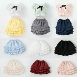 Blyth Clothes Colorful Layered Short Mini Skirt Cropped Midriff-Baring Top Crop Blouse for Azones Ob 22 Ker YMY Doll Accessories