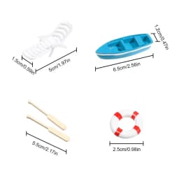 Micro Landscape Mini Paddle Boat Beach Chair DIY Fairy Garden Miniature Dollhouse Accessories Sea View Decoration Ornaments