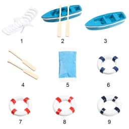 Micro Landscape Mini Paddle Boat Beach Chair DIY Fairy Garden Miniature Dollhouse Accessories Sea View Decoration Ornaments