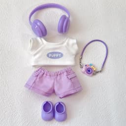 [No doll]For 17cm labubu Cute Decoration Little Cloths v1/v2/v3 baby clothes cool sweater doll can be worn for labubu accessorie