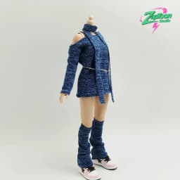 1/6 Scale Sexy Off Shoulder Oversize Jumpers for 12-inch Action Figures BJD Loose Pullover Long Sleeve T Shirt Action Outfit