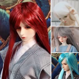 1/3 1/4 1/6 1/8 1/12 high temperature fiber hair BJD SD doll wig long straight doll wig 25 colors