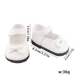 8CM Cute 55cm Reborn Girl Doll Shoes MIni Leather Bowknot Doll Shoes For 22-Inch Baby New Born Girl Dolls Accessories Cotton Toy