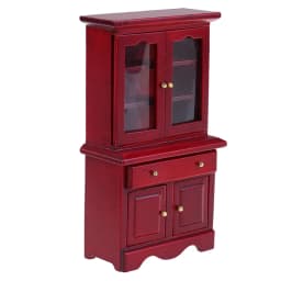 1Pc Vintage Miniature Furniture 1:12 Dollhouse Wood Table Multifunction Cabinet Bookcase Model Toy Cupboard Dolls Accessories
