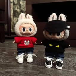 Labubu Doll Clothing - 15/17cm Streetwear Sweatshirt Set Hoodie & Matching Hat For Labubu I/II Generation Idol Dolls