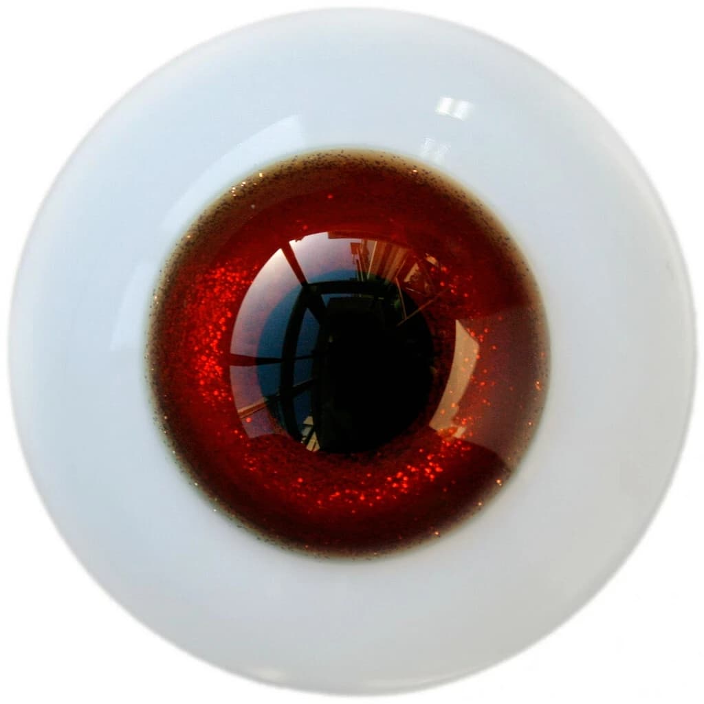 Wamami 6mm-24mm Full Size Dimensions Red Twinkling Ruby Glass Eyes Eyeball BJD Doll Dollfie Reborn Making Crafts