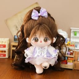 New 20cm No Attribute Figure Toys Cotton Puppy Pattern Cute Face Figure Idol Star Dolls Stuffed Nude Cotton Body Doll Girls Gift