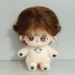 New 20cm No Attribute Figure Toys Cotton Puppy Pattern Cute Face Figure Idol Star Dolls Stuffed Nude Cotton Body Doll Girls Gift