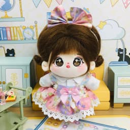 New 20cm No Attribute Figure Toys Cotton Puppy Pattern Cute Face Figure Idol Star Dolls Stuffed Nude Cotton Body Doll Girls Gift