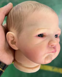 NPK 19inch August Awake Reborn Baby Doll Parts with 3D Painted Visible Veins And Cloth Body Included Collectible Toy for Adults
