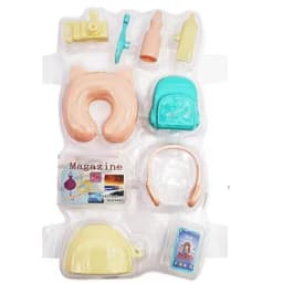 25pcs Doll Outfit Set with Travel Case, Fashionable Mini Clothes & Accessories for 5.3-6" Dolls - Includes Shoes