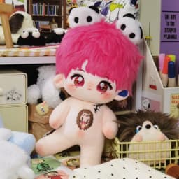 Kawaii Actor Pink Anime Role JC-T No Attributes Cosplay 20cm Cotton Doll Body Cartoon Change Suit Plushies Toy Figures Fans Gift