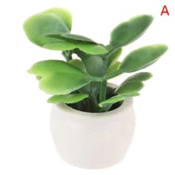 1/2Pcs Dollhouse Furniture 1:12 Accessories Mini Green Plant Bonsai Flower Pots