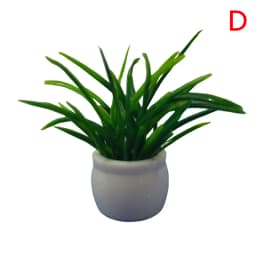 1/2Pcs Dollhouse Furniture 1:12 Accessories Mini Green Plant Bonsai Flower Pots