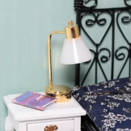 1:12 Scale Dollhouse Mini Table Lamp Modern Furniture Model Miniature Bedside Reading Lamp Toys Doll House Room Light Decor