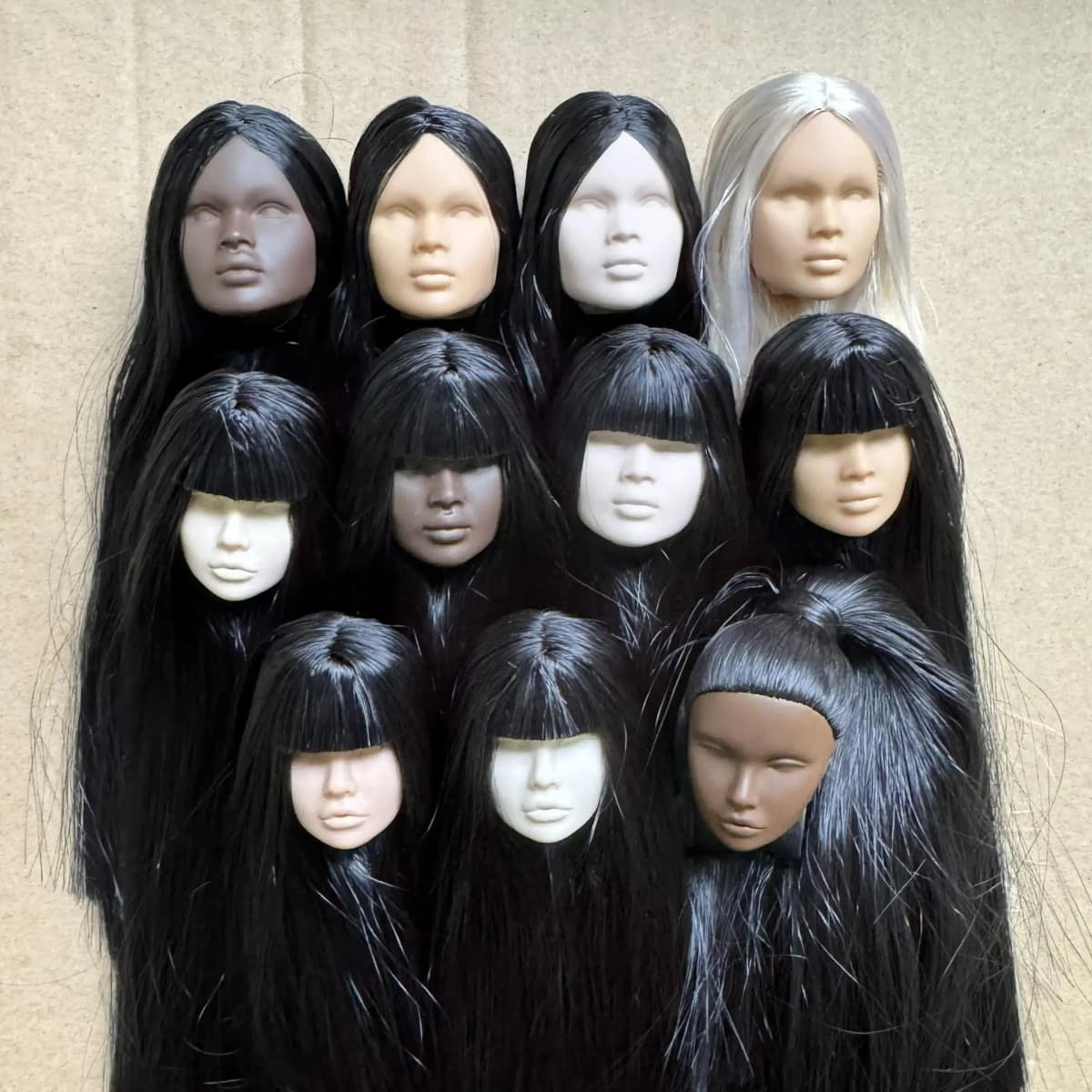 Vintage 1/6 PP Nadja Doll Heads Fashion Doll Head Make Up Practice DIY Toy Parts Girls Birthday Gifts