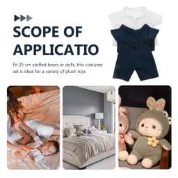 Doctor Bear Stuffed Animal Outfit Set 25 cm Plush Toys Soft Comfortable Dress Up Costume for Kids Roleplaying Fun