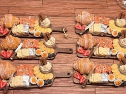 Handmade Premium Mini Food Set - Sandwich/Cake/Rainbow Cake/Hot Dog | Artisan Dollhouse Decor | Customizable Baking Miniatures