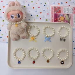 Elegant Pearl Necklace Accessory For 15/17cm Labubu Dolls Perfect For I/II/III Generations  Glamorous Sitting Party Outfits