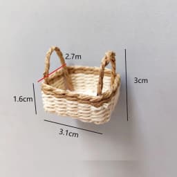 Mini Miniature Dollhouse Basket Handmade Fashion Hand Woven Basket DIY Children's Day Decoration For BJD Dolls/for Ob11 Dolls