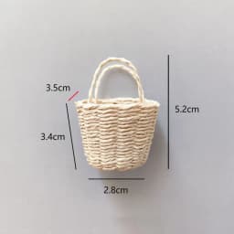 Mini Miniature Dollhouse Basket Handmade Fashion Hand Woven Basket DIY Children's Day Decoration For BJD Dolls/for Ob11 Dolls