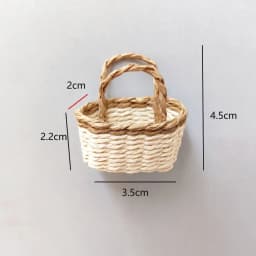 Mini Miniature Dollhouse Basket Handmade Fashion Hand Woven Basket DIY Children's Day Decoration For BJD Dolls/for Ob11 Dolls