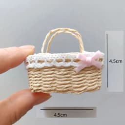 Mini Miniature Dollhouse Basket Handmade Fashion Hand Woven Basket DIY Children's Day Decoration For BJD Dolls/for Ob11 Dolls