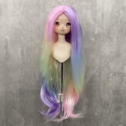 Yutotue Dolls Wavy Hair Wig Colorful Wigs for 1/3 1/4 1/6 BJD Doll Fashion Doll DIY Change Toy Parts