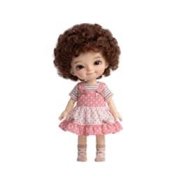 JD713 1/12 Tiny Short Curly Doll Wigs For Size 3-4 Inch 9-10cm Wholesale Afro Tight Lati White BJD Synthetic Mohair Hair