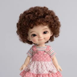 JD713 1/12 Tiny Short Curly Doll Wigs For Size 3-4 Inch 9-10cm Wholesale Afro Tight Lati White BJD Synthetic Mohair Hair