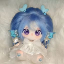 20cm Anime Game Xi Shi Honor of Kings Blue Hair Girl Soft Plush Body Dress Up Cotton Doll Stuffed Toys Cosplay Dolls Pillow Gift