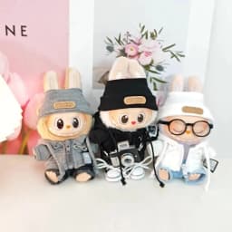 Labubu Doll Clothing Academy Cool Shadow Uniform Set 17cm Plush Doll Clothing Accessories Labubu I II Idol Doll Sitting Party