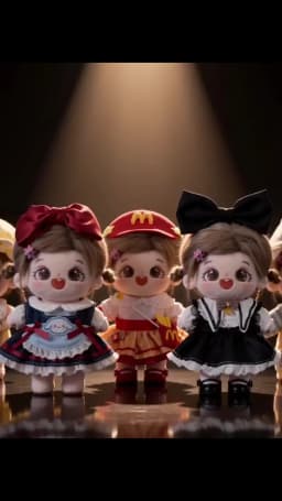 Cute Cosplay Clothes for 20cm Cotton Doll Princess Maid Dress Up Figures Lolita Clothing Set Kids Dolls Skirt Birthday Toys Gift