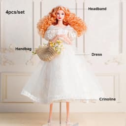 Dream Series Supermodel Doll Clothes Suit Fashion European Doll Luxurious Outfit DIY with Shoes for 30~32cm Supermodel Doll
