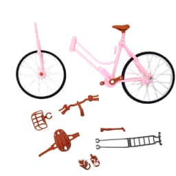 DIY Assembling Mini Bicycle Sets Pink Red Toy Bike Parts 1/6 Doll Big Bike Toy For Doll Decors