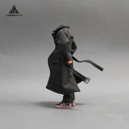 1/18 Scale Long Trench Coat |3.75-Inch Styled Jacket |Figure Clothes for BFS and Dark Source Series |Wire-Shaped BJD Clothing