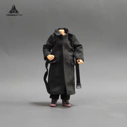 1/18 Scale Long Trench Coat |3.75-Inch Styled Jacket |Figure Clothes for BFS and Dark Source Series |Wire-Shaped BJD Clothing