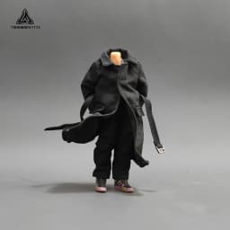 1/18 Scale Long Trench Coat |3.75-Inch Styled Jacket |Figure Clothes for BFS and Dark Source Series |Wire-Shaped BJD Clothing