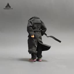 1/18 Scale Long Trench Coat |3.75-Inch Styled Jacket |Figure Clothes for BFS and Dark Source Series |Wire-Shaped BJD Clothing
